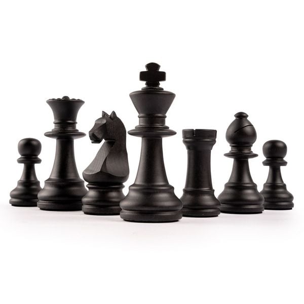 Produktbild: Schachset Schwarz Olive Deluxe, Feld 50 mm