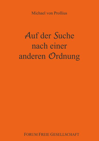 Produktbild: Auf der Suche nach einer anderen Ordnung
