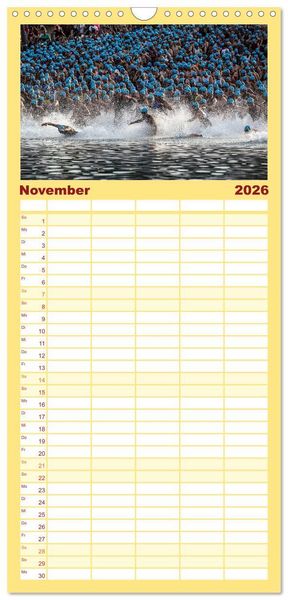 Produktbild: Familienplaner 2026 - TRIATHLON mit 5 Spalten (Wandkalender, 21 x 45 cm) CALVENDO
