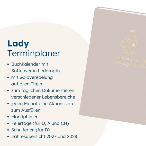 Produktbild: Terminplaner Lady Softcover 2027 Neues Jahr neues ich