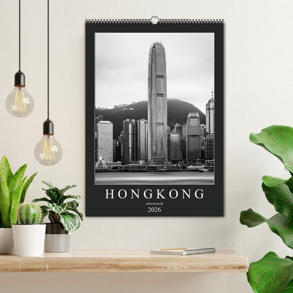Produktbild: Hongkong schwarzwei&szlig; (Wandkalender 2026 DIN A2 hoch), CALVENDO Monatskalender