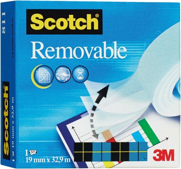 Produktbild: Scotch Removable Klebefilm 19mmx33m