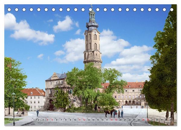 Produktbild: Th&uuml;ringen um das Jahr 1900 &ndash; Fotos neu restauriert und detailcoloriert. (Tischkalender 2026 DIN A5 quer), CALVENDO Monatskalender