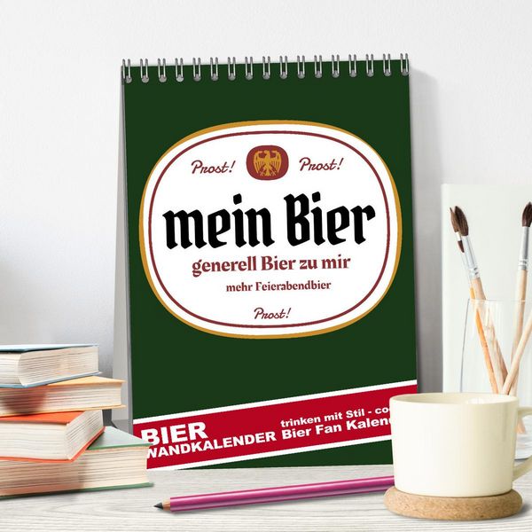 Produktbild: BIER Wandkalender -Trinken mit Stil (Tischkalender 2026 DIN A5 hoch), CALVENDO Monatskalender