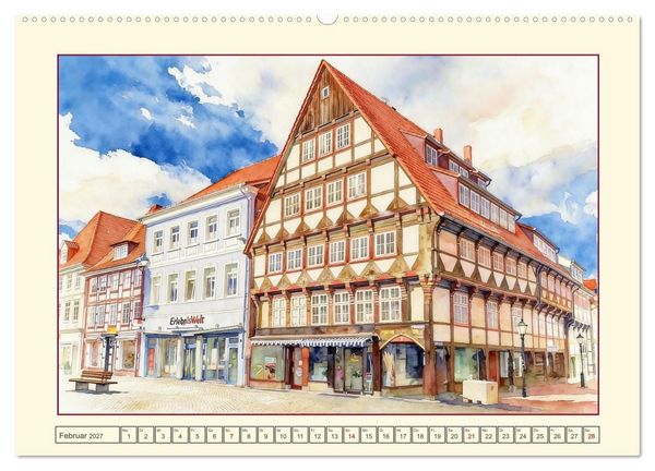 Produktbild: Die sch&ouml;nsten Altst&auml;dte in Niedersachsen (Wandkalender 2027 DIN A2 quer), CALVENDO Monatskalender