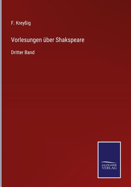 Produktbild: Vorlesungen &uuml;ber Shakspeare