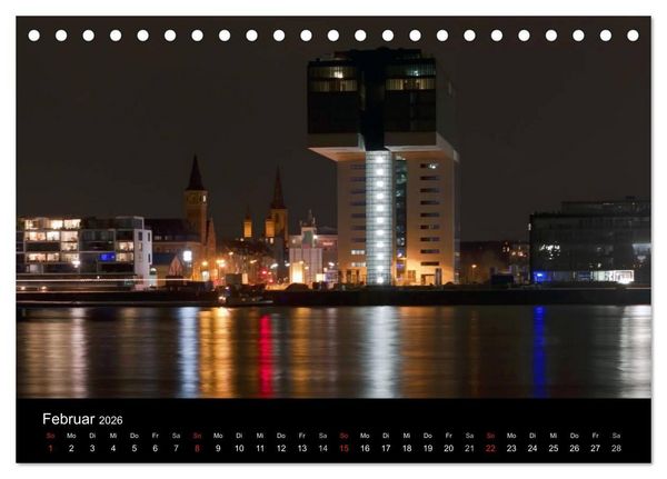 Produktbild: K&ouml;ln bei Nacht (Tischkalender 2026 DIN A5 quer), CALVENDO Monatskalender