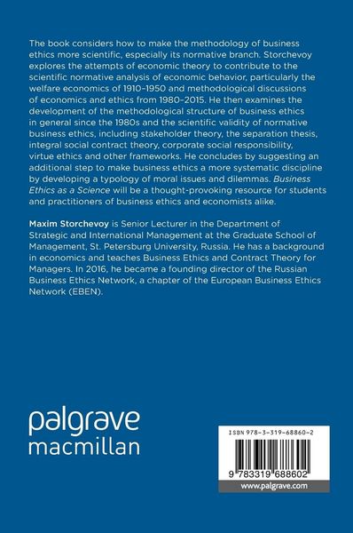 Produktbild: Business Ethics as a Science