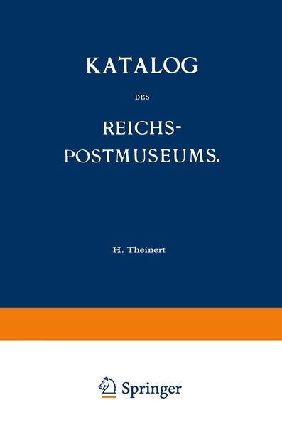 Produktbild: Katalog des Reichs-Postmuseums