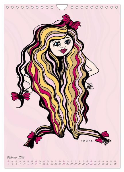 Produktbild: Die HAIRSTYLAS Trendfrisuren (Wandkalender 2026 DIN A4 hoch), CALVENDO Monatskalender