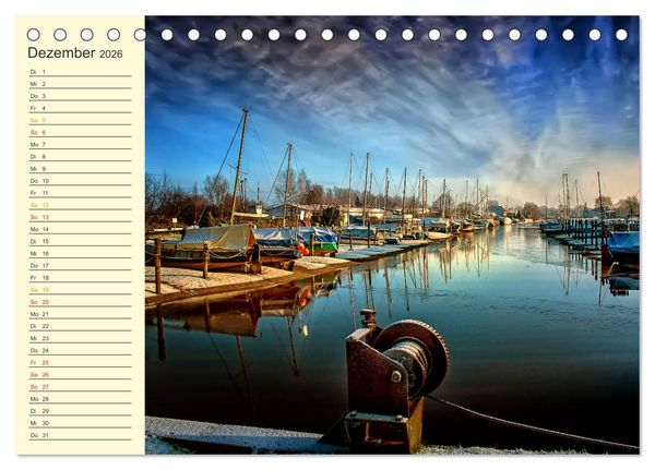 Produktbild: Friesland, verzauberte Landschaft an der Nordsee (Tischkalender 2026 DIN A5 quer), CALVENDO Monatskalender