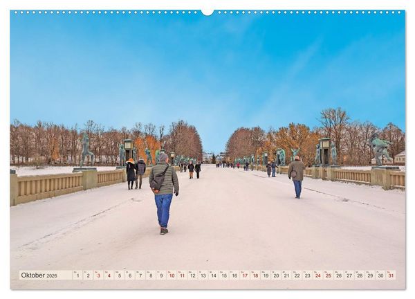 Produktbild: Winterliches Oslo (hochwertiger Premium Wandkalender 2026 DIN A2 quer), Kunstdruck in Hochglanz