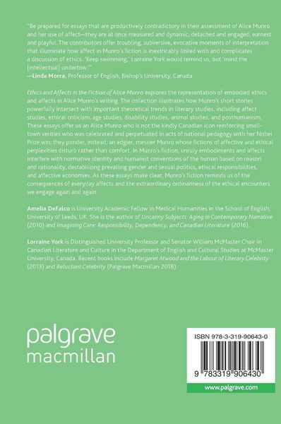 Produktbild: Ethics and Affects in the Fiction of Alice Munro