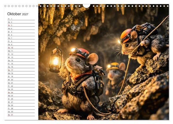 Produktbild: Abenteuerm&auml;use - Drei kleine Entdecker auf gro&szlig;er Reise (Wandkalender 2027 DIN A3 quer), CALVENDO Monatskalender