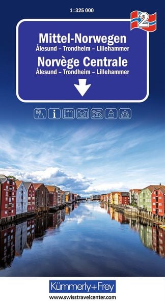 Produktbild: K&uuml;mmerly+Frey Regional-Strassenkarte 2 Mittel-Norwegen 1:325.000