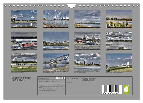 Produktbild: Duisburg am Rhein - R(h)einblicke (Wandkalender 2026 DIN A4 quer), CALVENDO Monatskalender