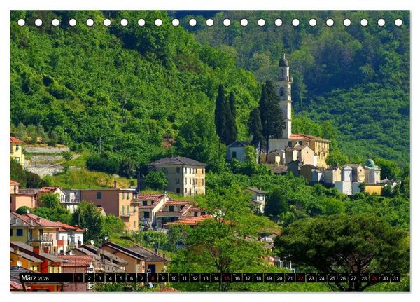 Produktbild: Ligurien - Berge und Meer (Tischkalender 2026 DIN A5 quer), CALVENDO Monatskalender
