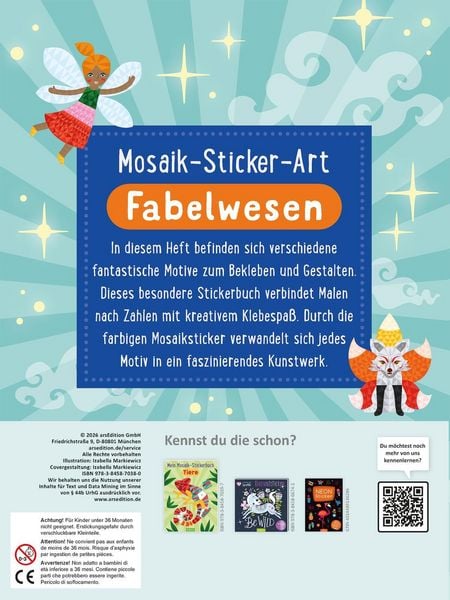 Produktbild: Mein Mosaik-Stickerbuch &ndash; Fabelwesen