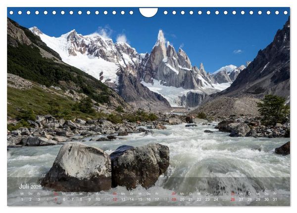 Produktbild: Majest&auml;tische Bergwelten Cerro Torre & Fitzroy Patagonien (Wandkalender 2026 DIN A4 quer), CALVENDO Monatskalender