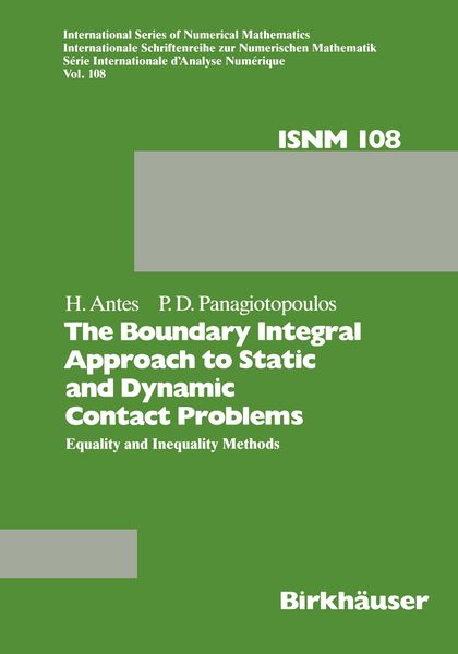Produktbild: The Boundary Integral Approach to Static and Dynamic Contact Problems