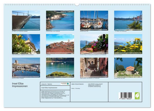 Produktbild: Insel Elba Impressionen (hochwertiger Premium Wandkalender 2026 DIN A2 quer), Kunstdruck in Hochglanz