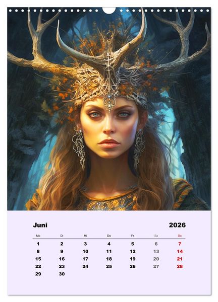 Produktbild: Magische Reise zu mystischen Wesen. Keltische Fantasie-Gestalten (Wandkalender 2026 DIN A3 hoch), CALVENDO Monatskalender