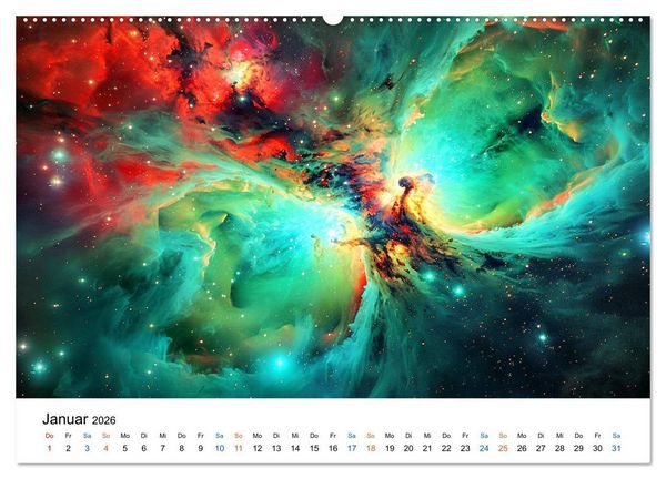 Produktbild: Strahlende Sternennebel (Wandkalender 2026 DIN A2 quer), CALVENDO Monatskalender
