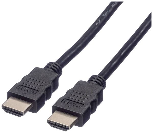 Roline HDMI Anschlusskabel HDMI-A Stecker 5.00 m Schwarz 11.04.5545 4K UHD, Geschirmt HDMI-Kabel