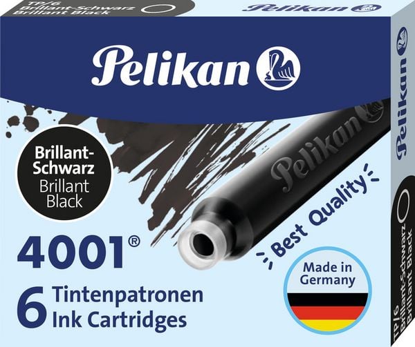 Produktbild: Pelikan Tintenpatrone 4001 TP/6 brillant-schwarz