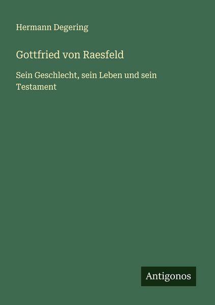 Produktbild: Gottfried von Raesfeld