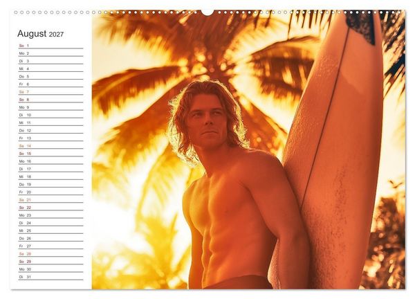 Produktbild: Hot Beach Boys (hochwertiger Premium Wandkalender 2027 DIN A2 quer), Kunstdruck in Hochglanz