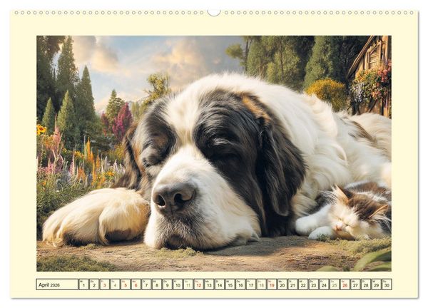 Produktbild: Landseer in der Natur. Majest&auml;tische und sanfte Hundeseelen (Wandkalender 2026 DIN A2 quer), CALVENDO Monatskalender