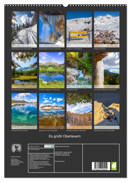 Produktbild: Es gr&uuml;&szlig;t Obertauern (hochwertiger Premium Wandkalender 2026 DIN A2 hoch), Kunstdruck in Hochglanz