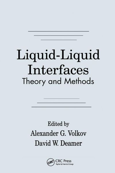 Produktbild: Liquid-Liquid InterfacesTheory and Methods