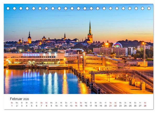 Produktbild: Tallinn - Eine Reise in die Hauptstadt Estlands. (Tischkalender 2026 DIN A5 quer), CALVENDO Monatskalender