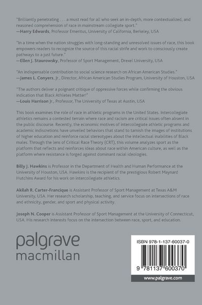 Produktbild: Critical Race Theory: Black Athletic Sporting Experiences in the United States