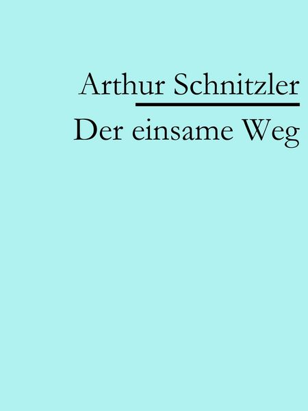 Produktbild: Der einsame Weg