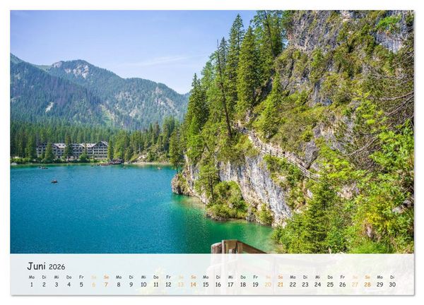 Produktbild: Pragser Wildsee - Traumziel in den Dolomiten (Wandkalender 2026 DIN A4 quer), CALVENDO Monatskalender