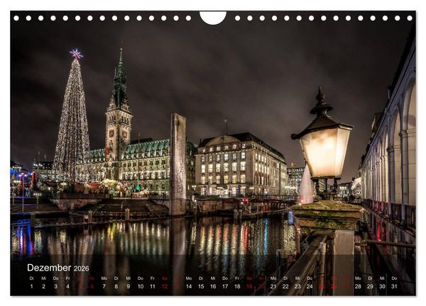 Produktbild: Deutschland Impressionen bei Nacht (Wandkalender 2026 DIN A4 quer), CALVENDO Monatskalender