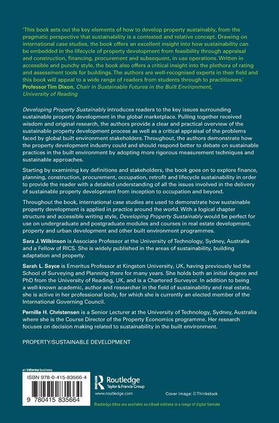 Produktbild: Developing Property Sustainably
