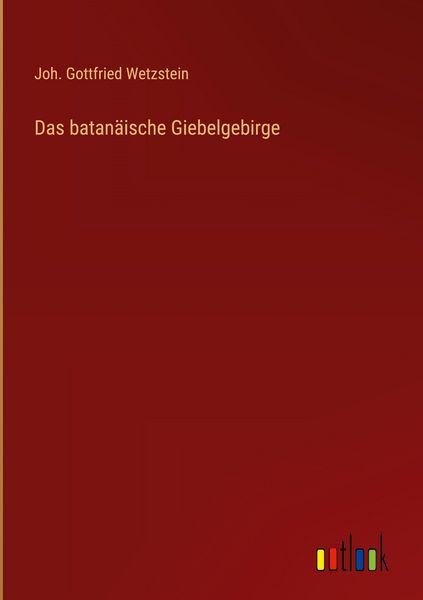 Produktbild: Das batan&auml;ische Giebelgebirge