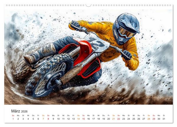 Produktbild: Motocross - Highspeed durch das Jahr (hochwertiger Premium Wandkalender 2026 DIN A2 quer), Kunstdruck in Hochglanz