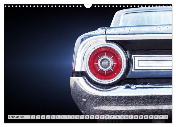Produktbild: US Klassiker Farbenfrohe Heckansichten (Wandkalender 2026 DIN A3 quer), CALVENDO Monatskalender
