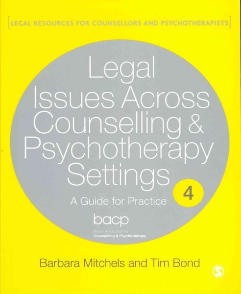 Produktbild: Legal Issues Across Counselling & Psychotherapy Settings