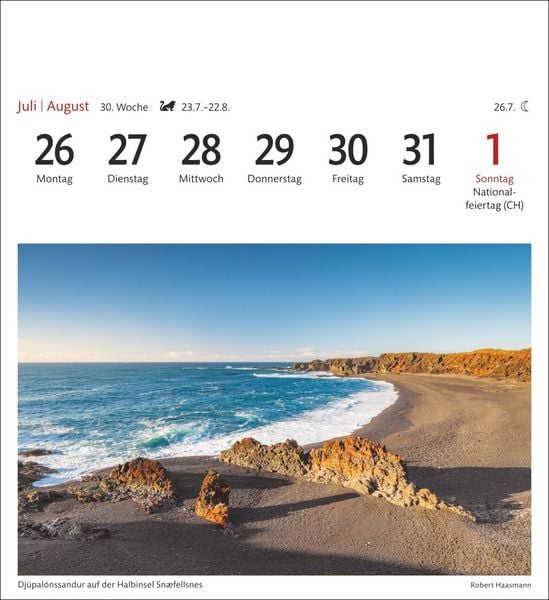 Produktbild: Island Sehnsuchtskalender 2027 - Wochenkalender mit 53 Postkarten