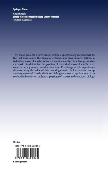 Produktbild: Single-Molecule Metal-Induced Energy Transfer