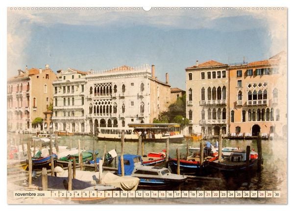 Produktbild: Venise l'&eacute;ternelle (Calendrier mural 2026 DIN A2 vertical) calendrier de bureau
