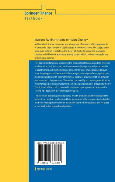 Produktbild: Mathematical Methods for Financial Markets