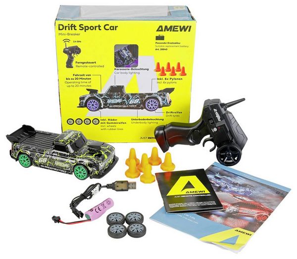 Produktbild: Amewi RC-Modell Gr&uuml;n 1:24 RC Modellauto Elektro Drift Allradantrieb (4WD) RtR 2,4GHz