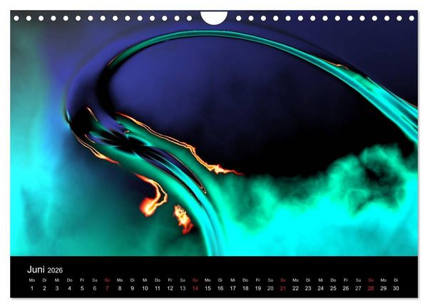 Produktbild: Fraktale Welten 2 (Wandkalender 2026 DIN A4 quer), CALVENDO Monatskalender